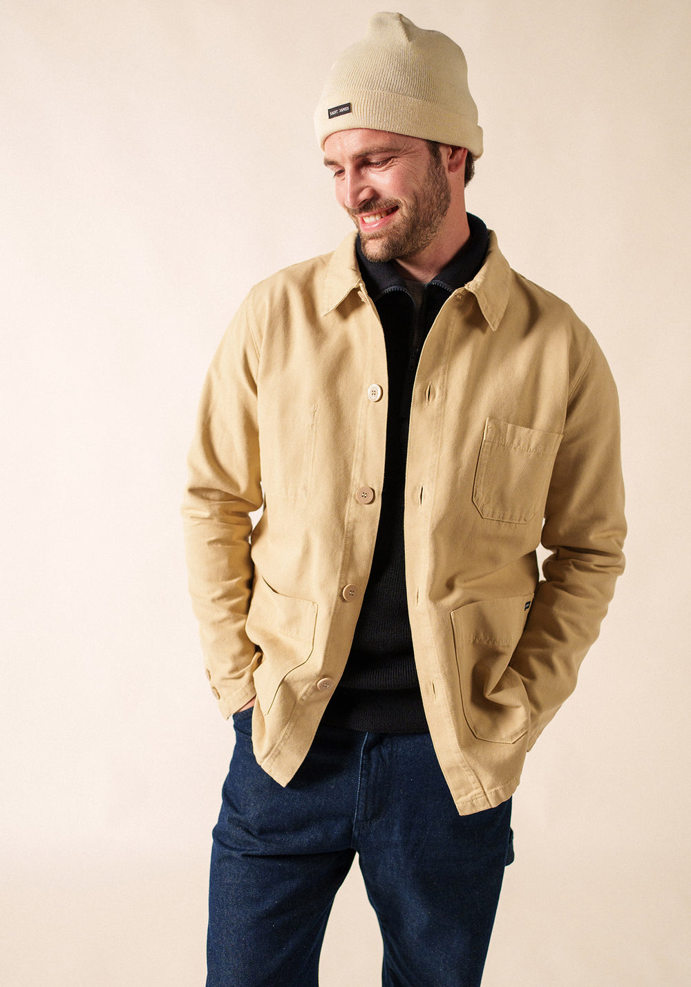 Bonnet de quart uni - en laine (ECRU)