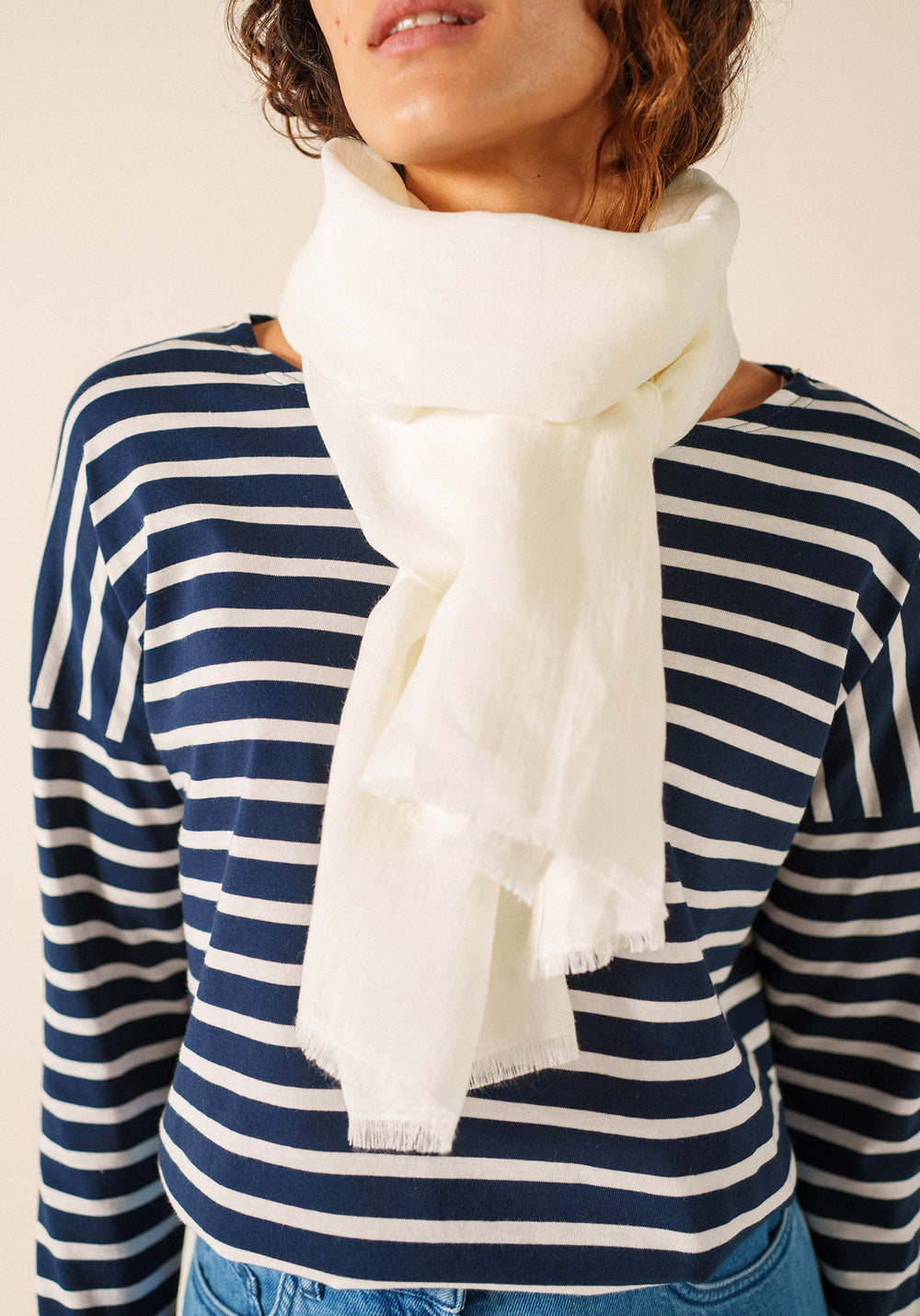 Foulard en lin (BLANC)