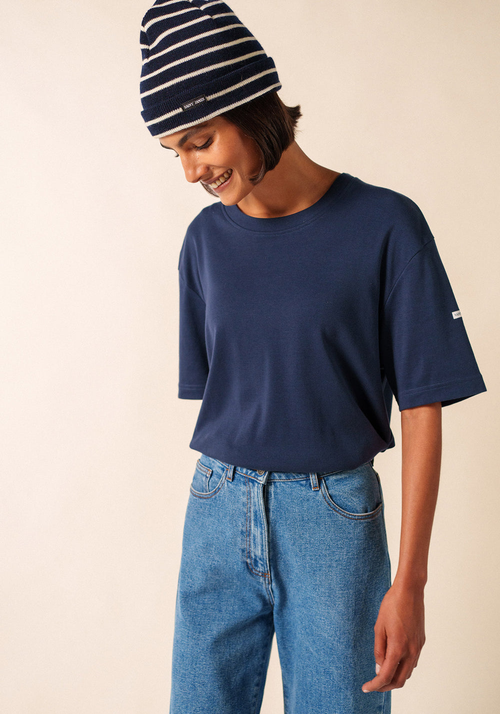 Bonnet de quart (MARINE/ECRU)