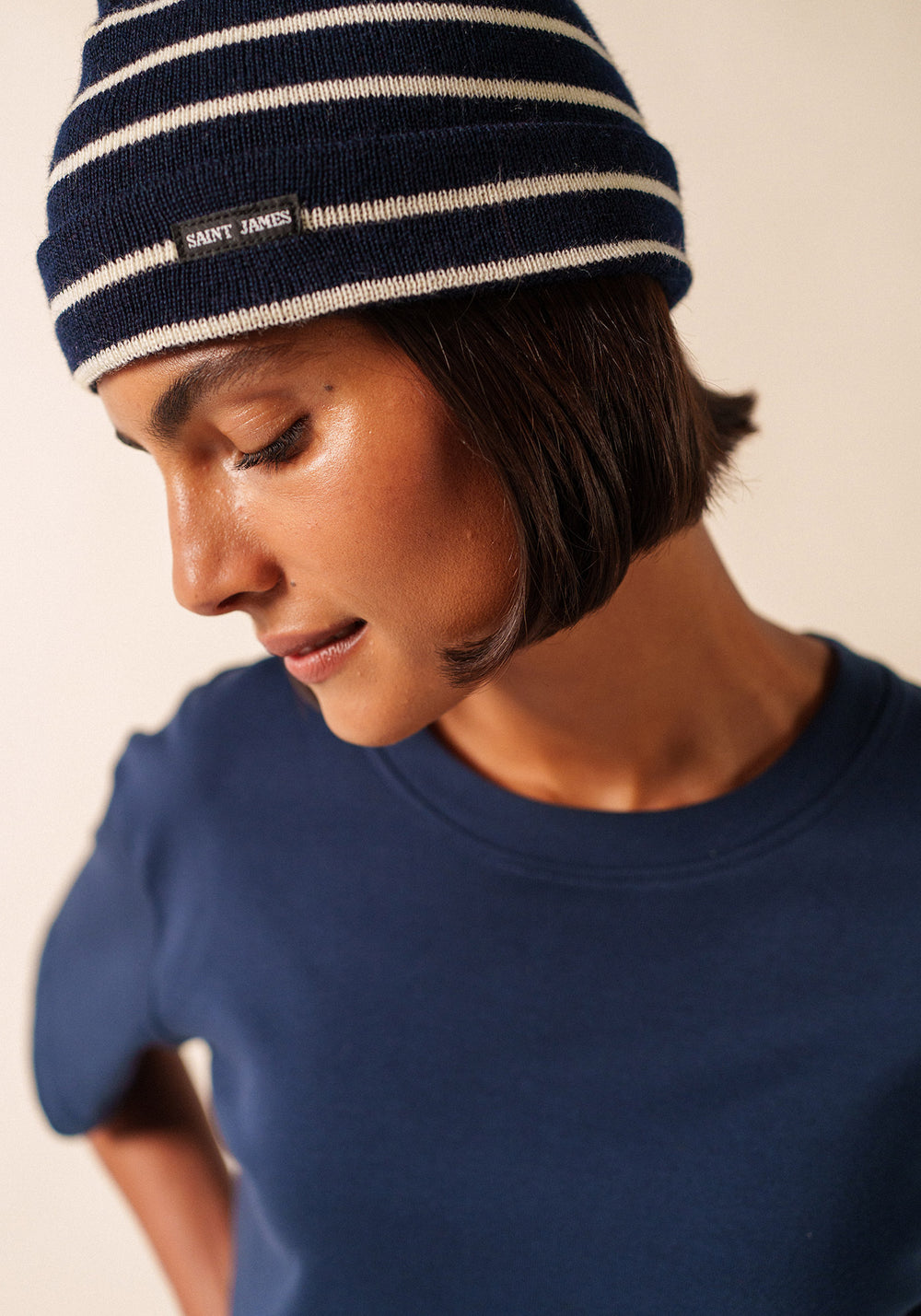 Bonnet de quart (MARINE/ECRU)