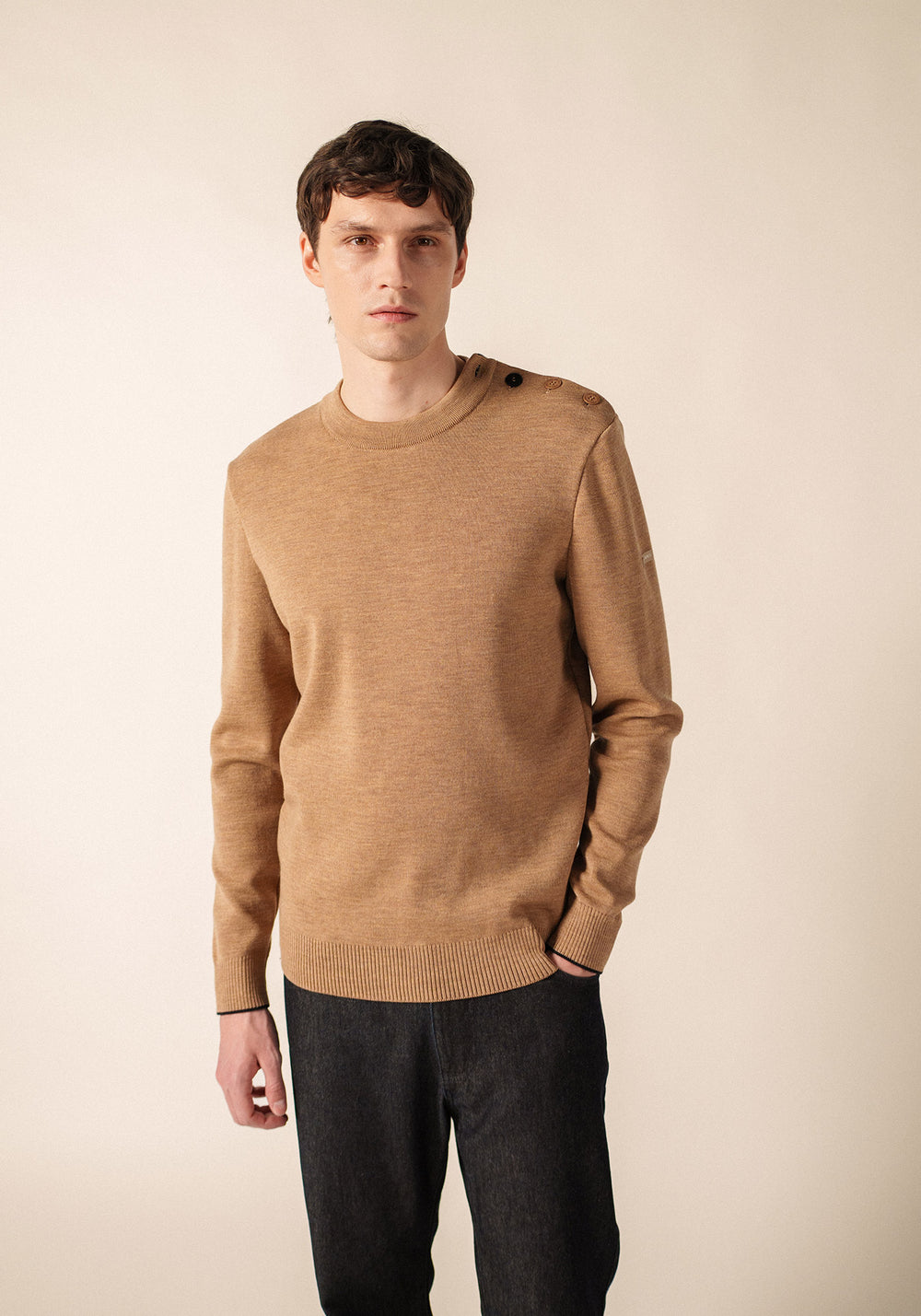 Pull Rives (BEIGE FONCE/NAVY)