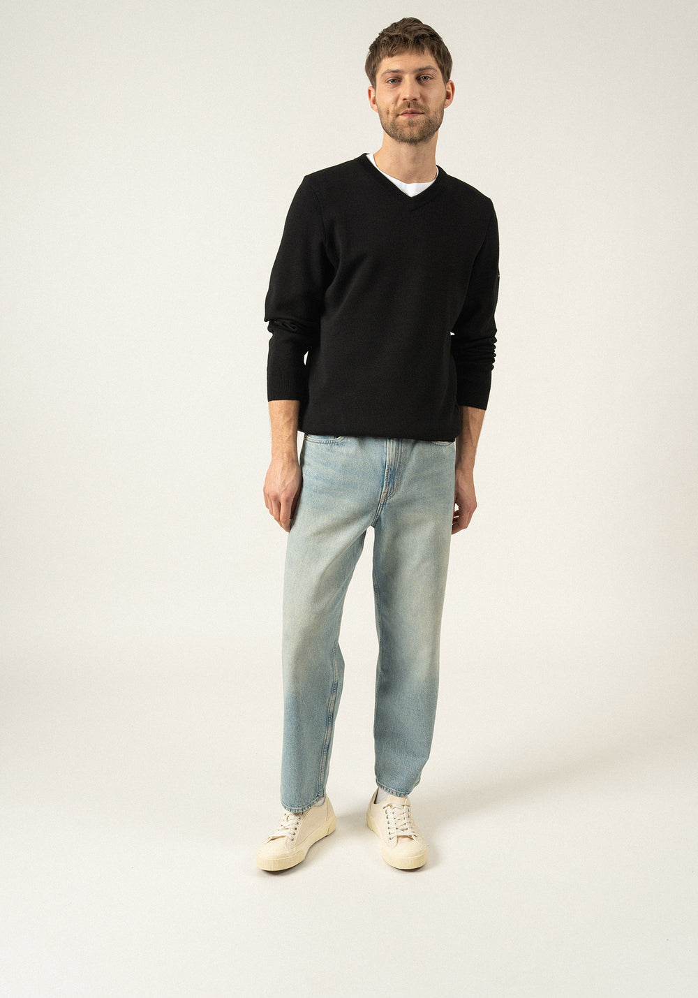 Pull Cuirassé - en laine mérinos (NOIR)