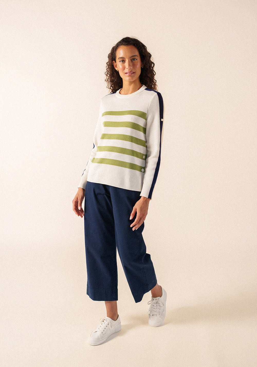 Pull Chausey (BLANC/OIL/INSIGNE)