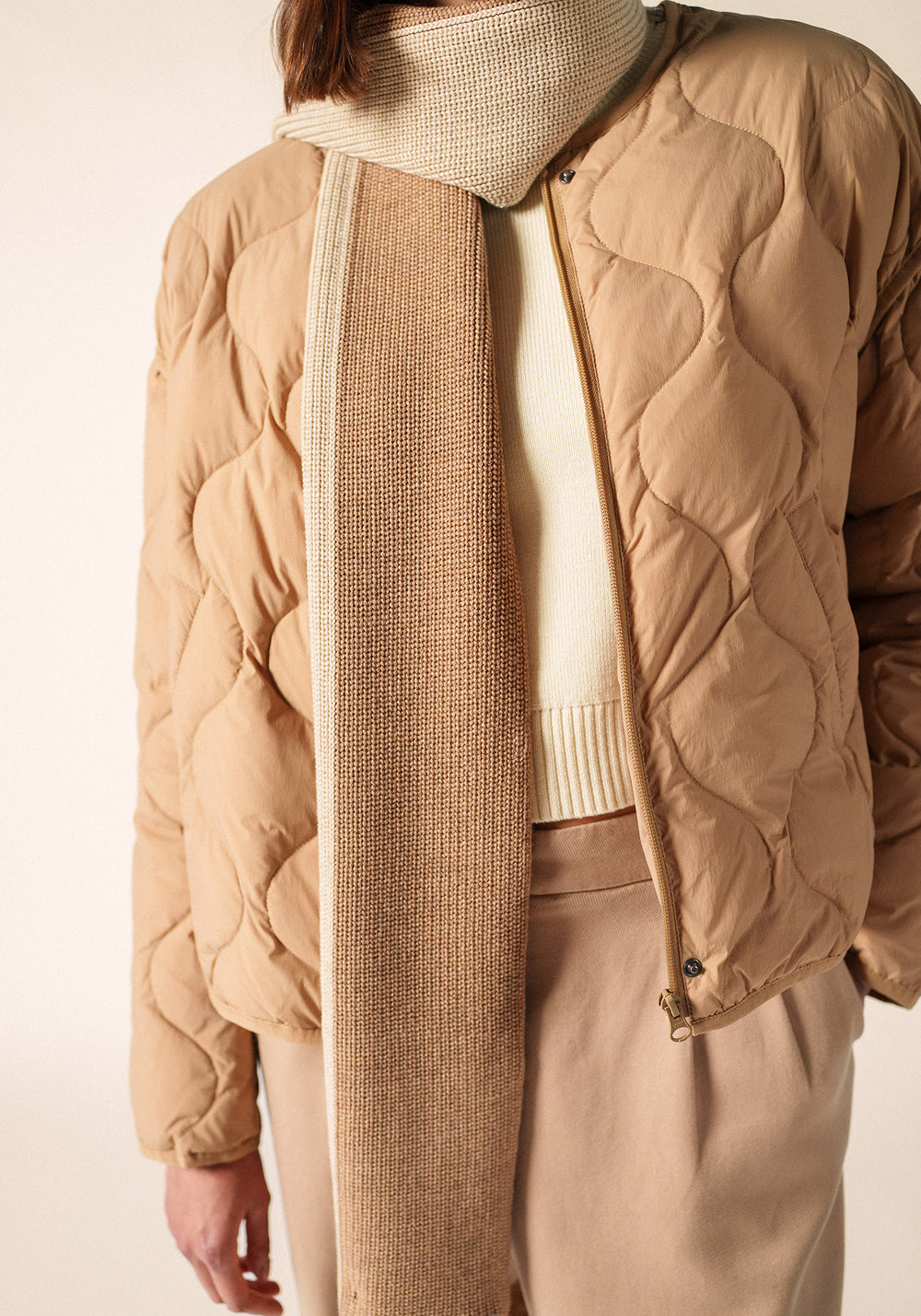 Écharpe Canoe bicolore (BEIGE FONCE/BEIGE)