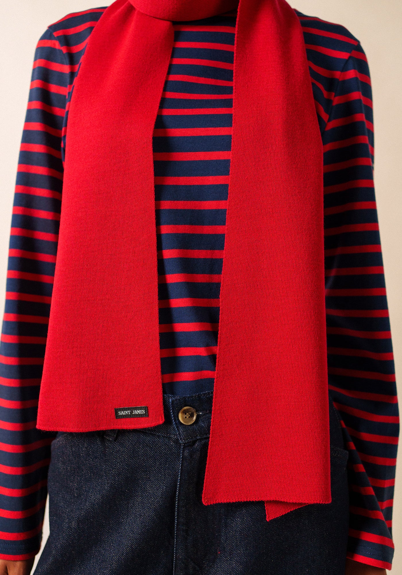 Echarpe unie Duguay - en laine mélangée (TULIPE)