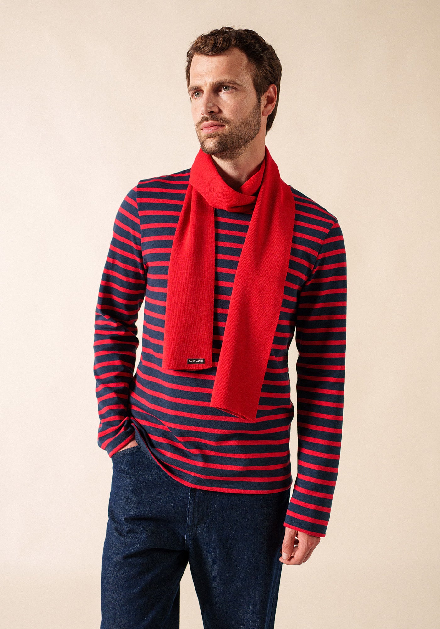 Echarpe unie Duguay - en laine mélangée (TULIPE)