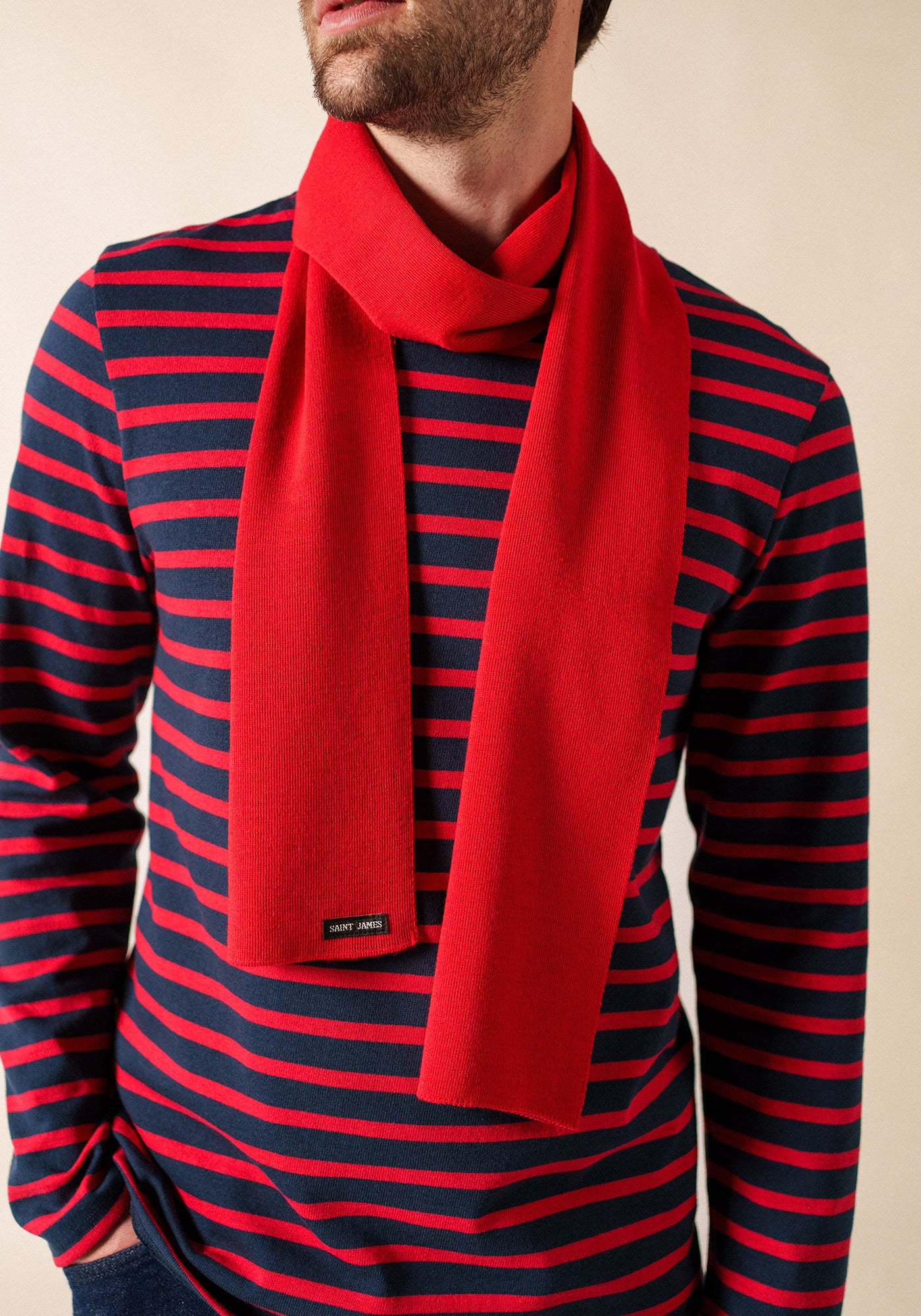 Echarpe unie Duguay - en laine mélangée (TULIPE)