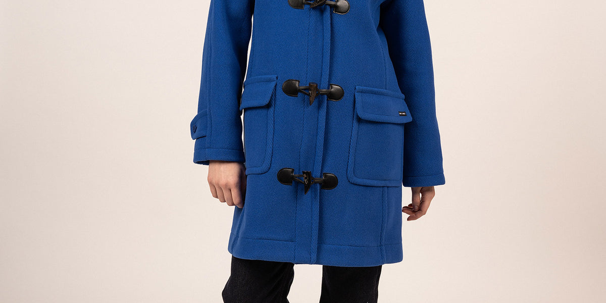 Saint James Duffle Coat Femme Bleu Ciel Duffle-coat Venus En Drap