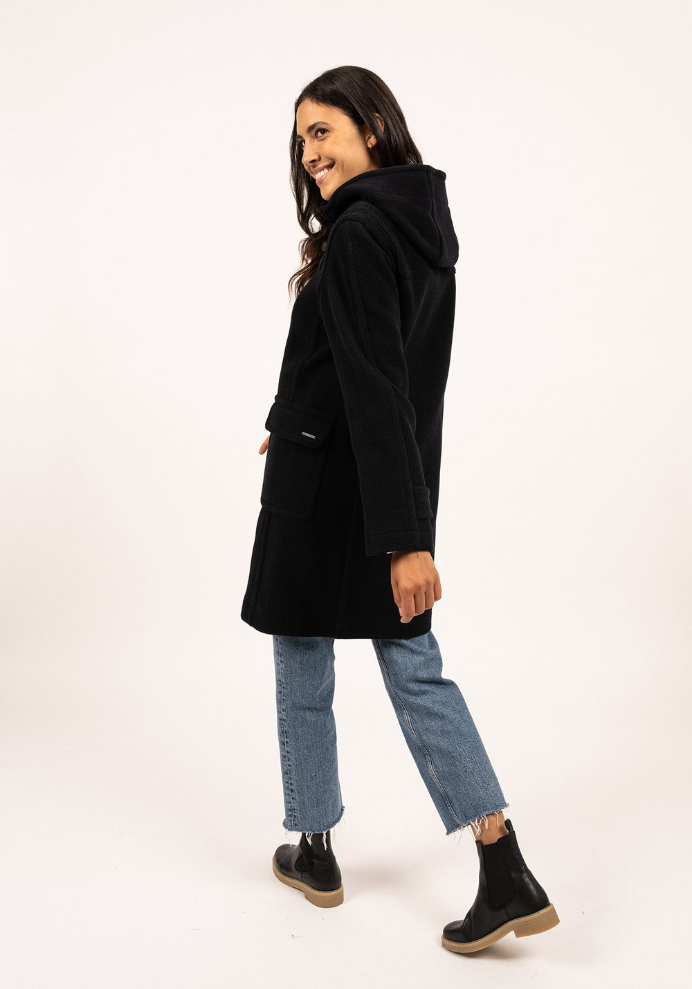Duffle-coat Venus - en drap de laine (NAVY)