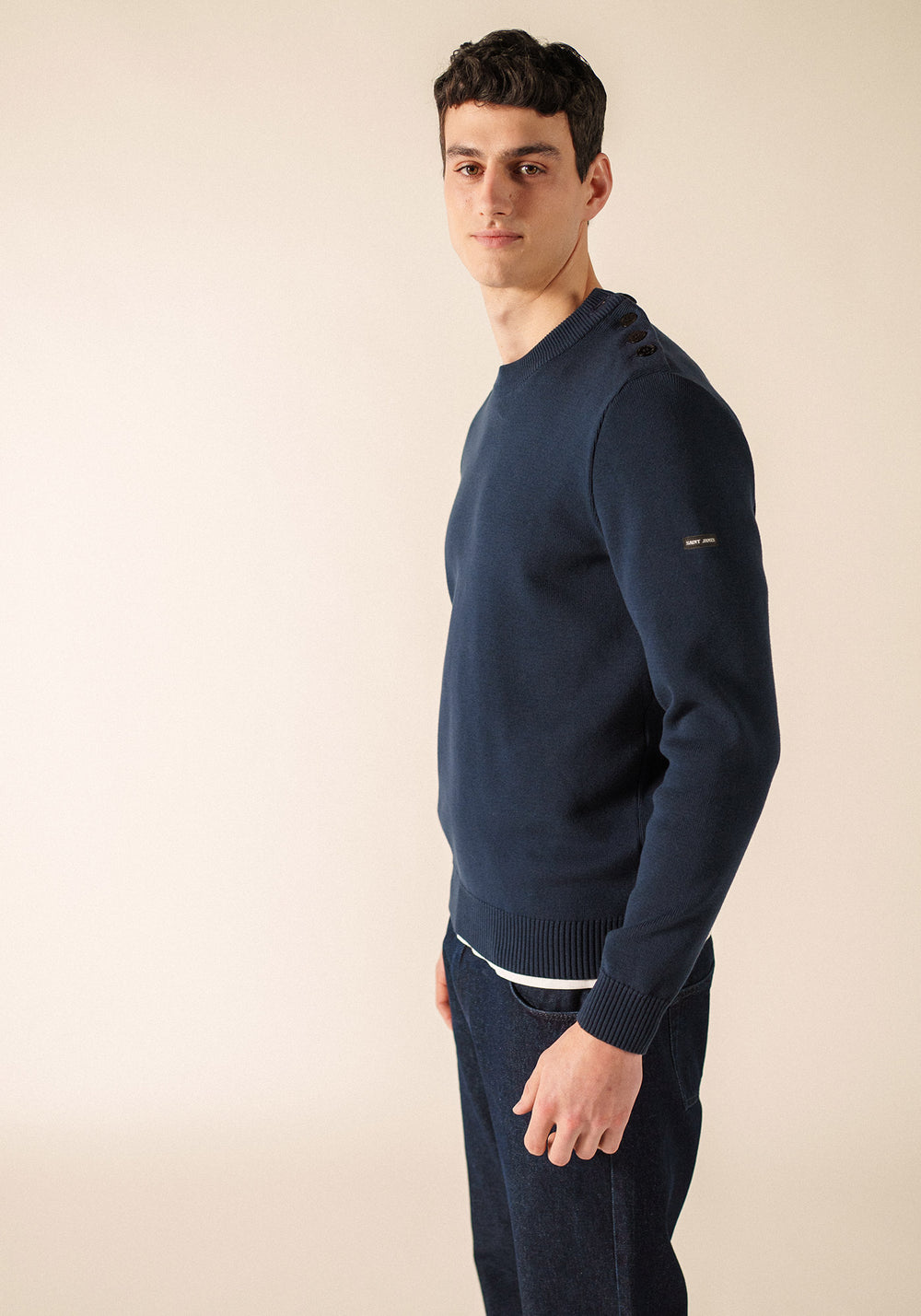 Pull marin Cancale coton (MARINE)