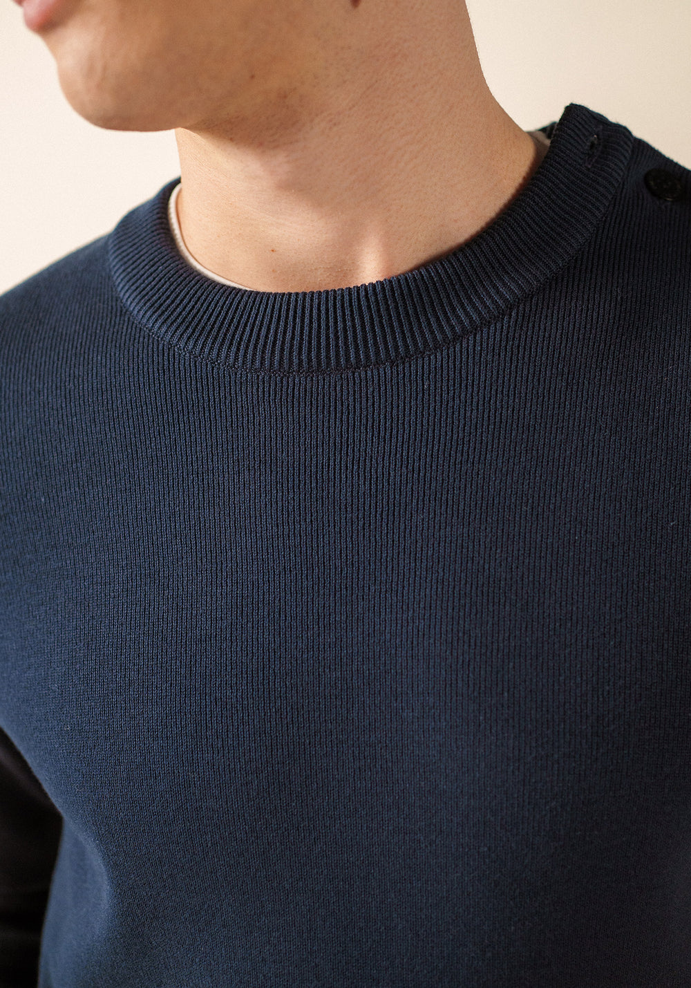 Pull marin Cancale coton (MARINE)