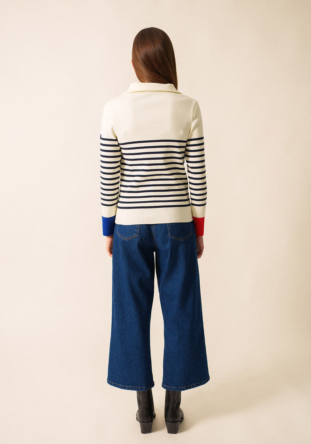 Pull Passerelle tricolore x l'Elysée (BLANC/MULTICO)