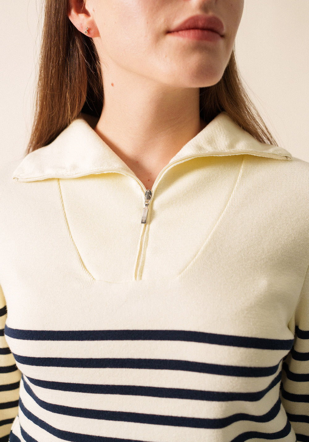 Pull Passerelle tricolore x l'Elysée (BLANC/MULTICO)