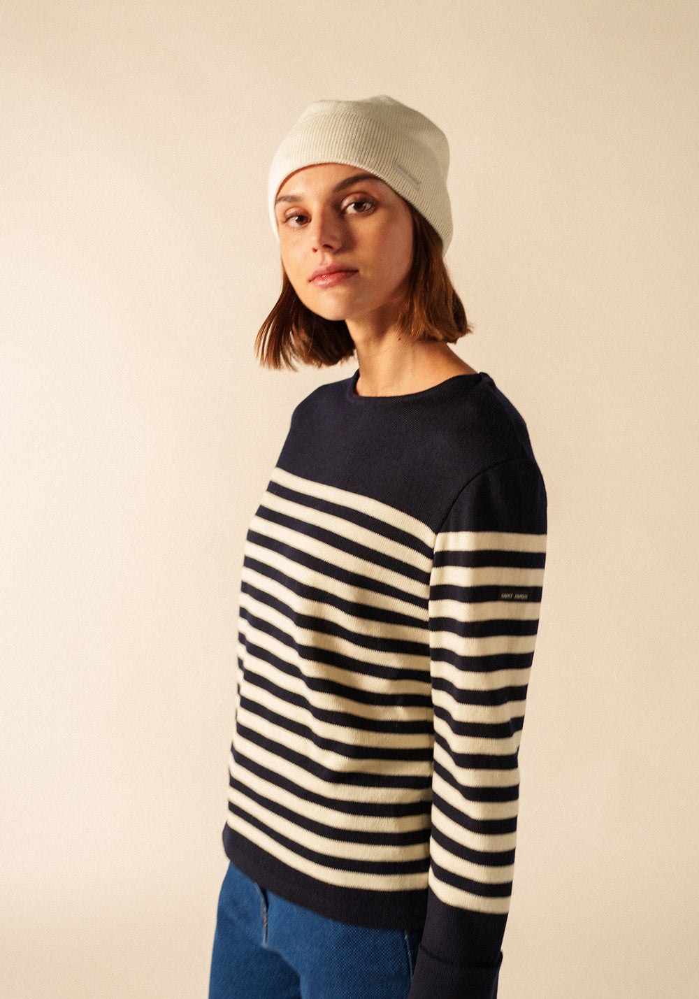 Bonnet Clerval uni - doublé polaire (ECUME)