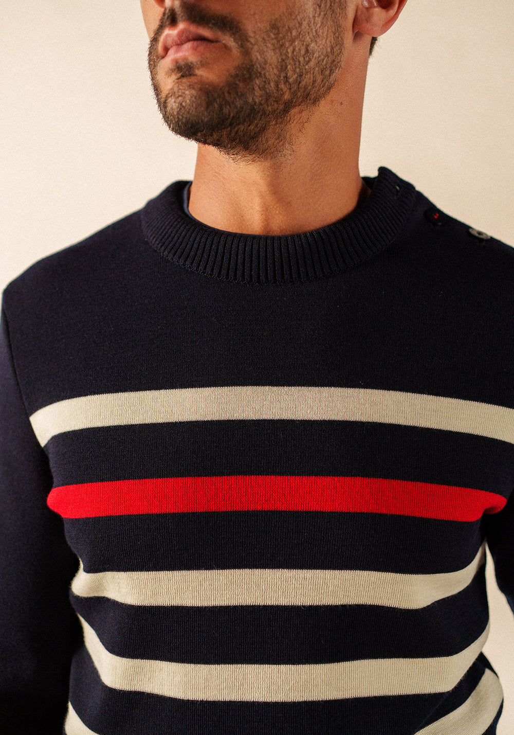 Pull Pezenas (NAVY/ECUME/TULIPE)