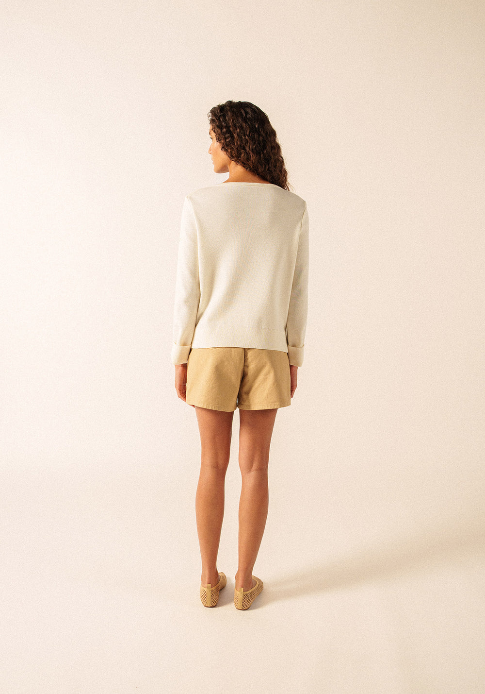 Pull Marseillan (BLANC/TOILE)