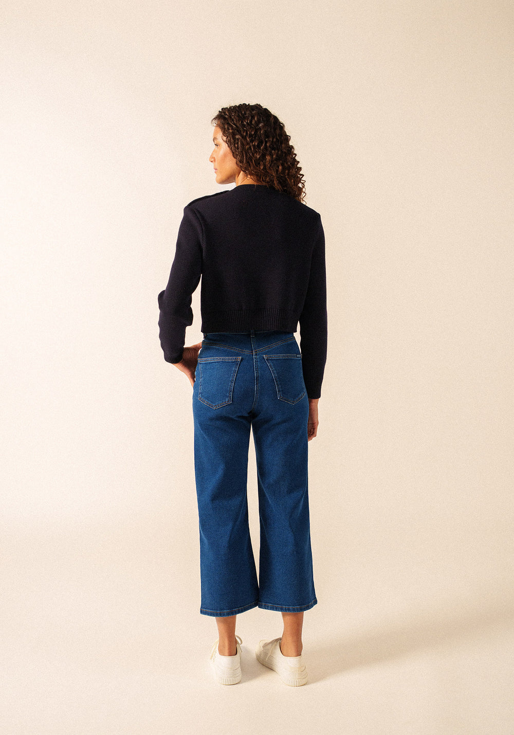 Pull Cancale Crop (NAVY)