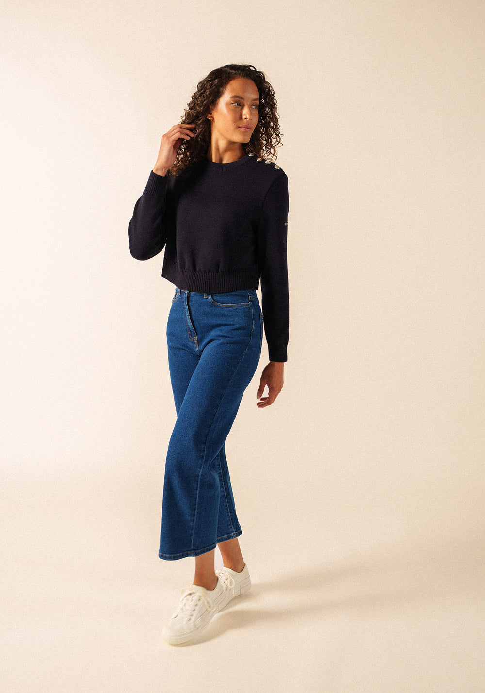 Pull Cancale Crop (NAVY)