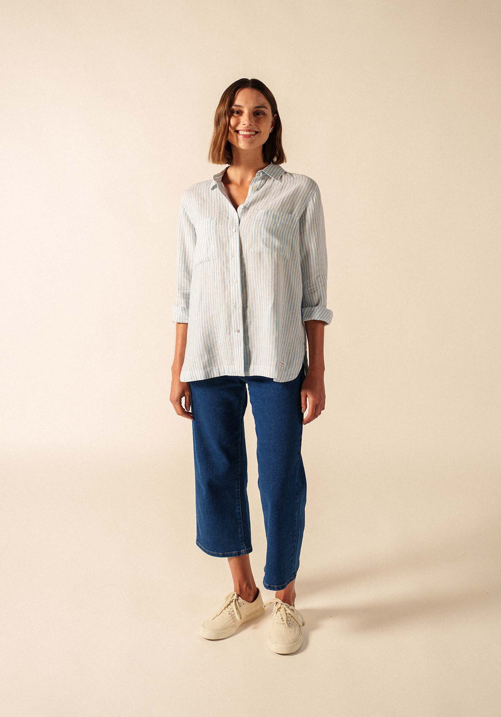 Chemise Charline (BLANC/CIEL)