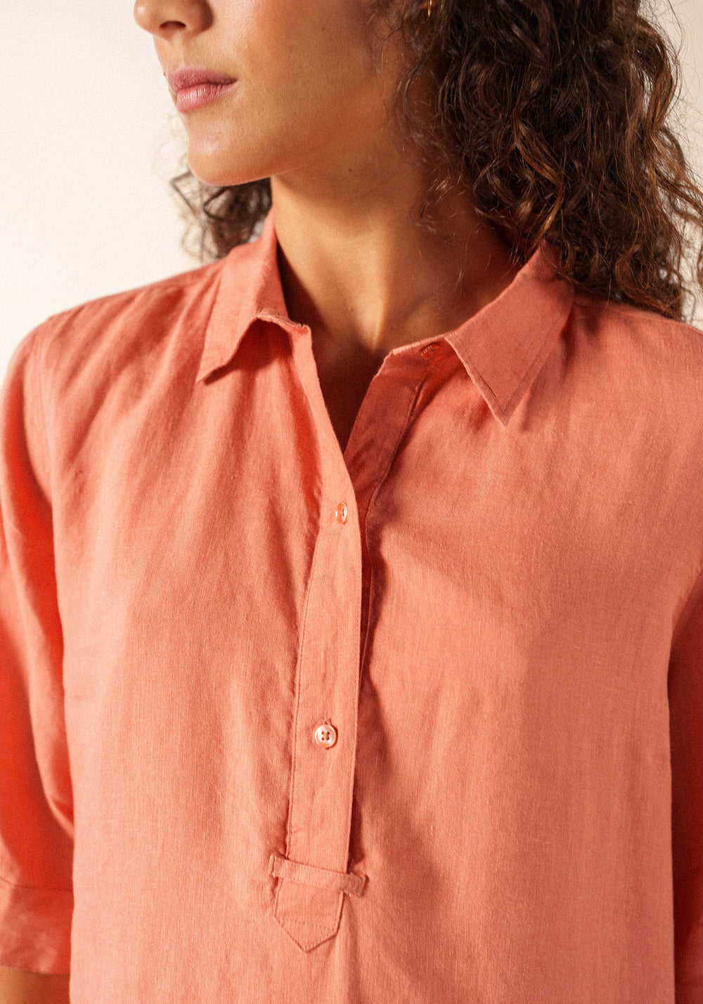 Robe Léonie lin (ARGILE)