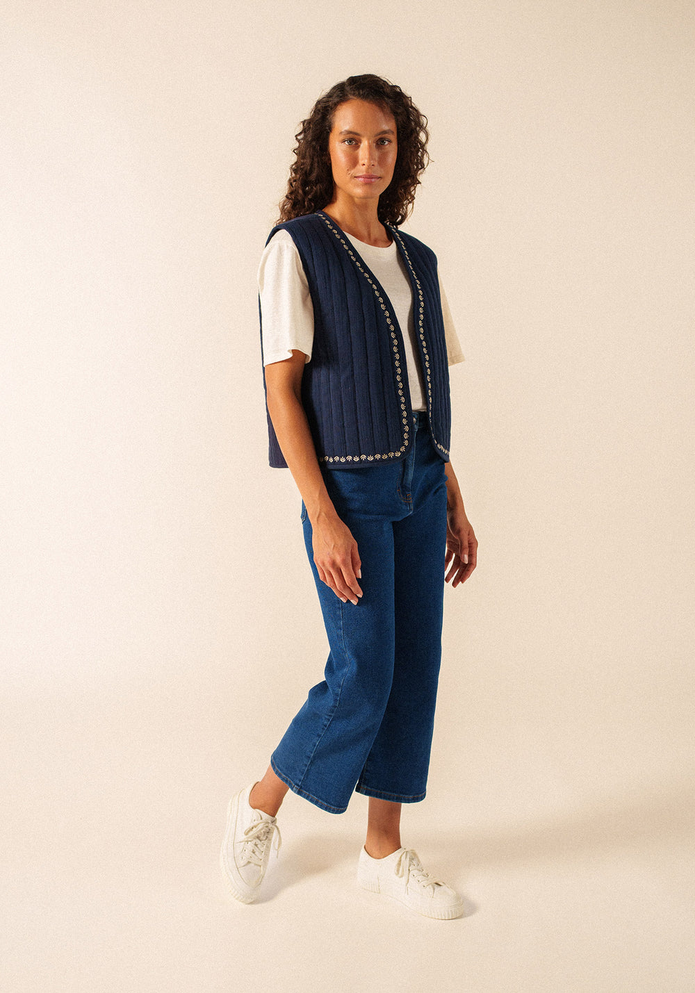 Veste Ste Lily (MARINE/TOILE)