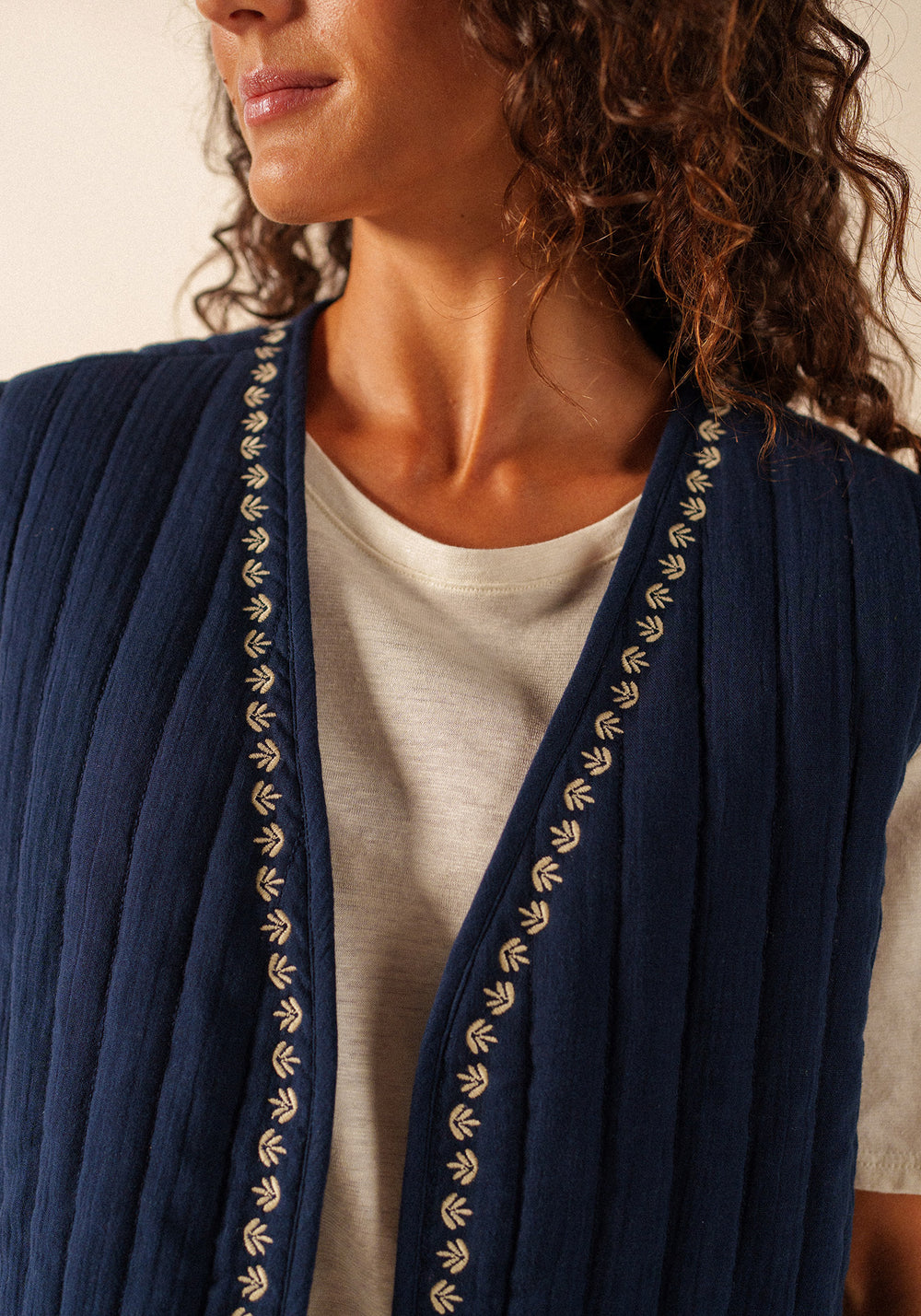 Veste Ste Lily (MARINE/TOILE)