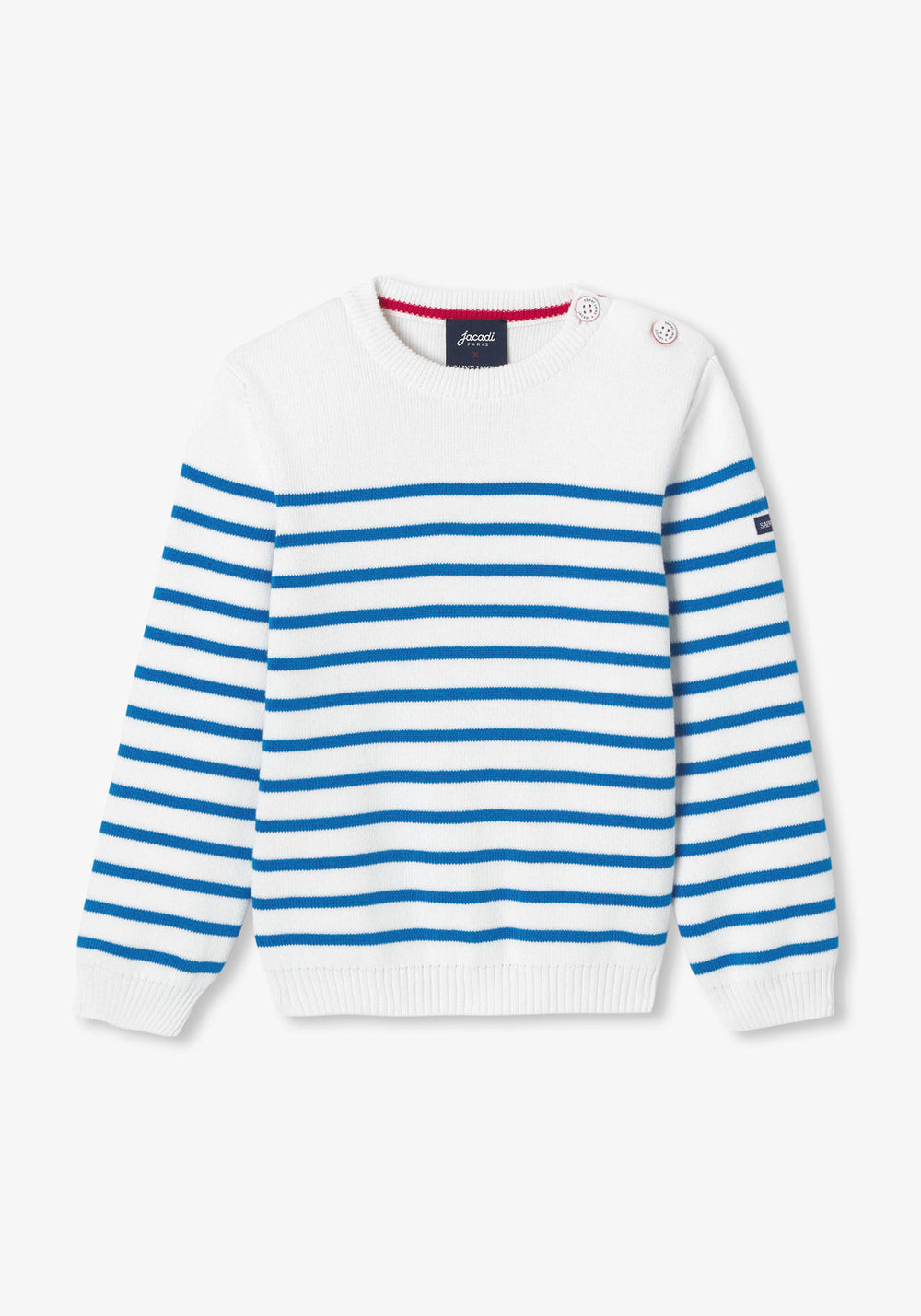 Pull garçon x Jacadi (BLANC/BLEU RIVAGE)