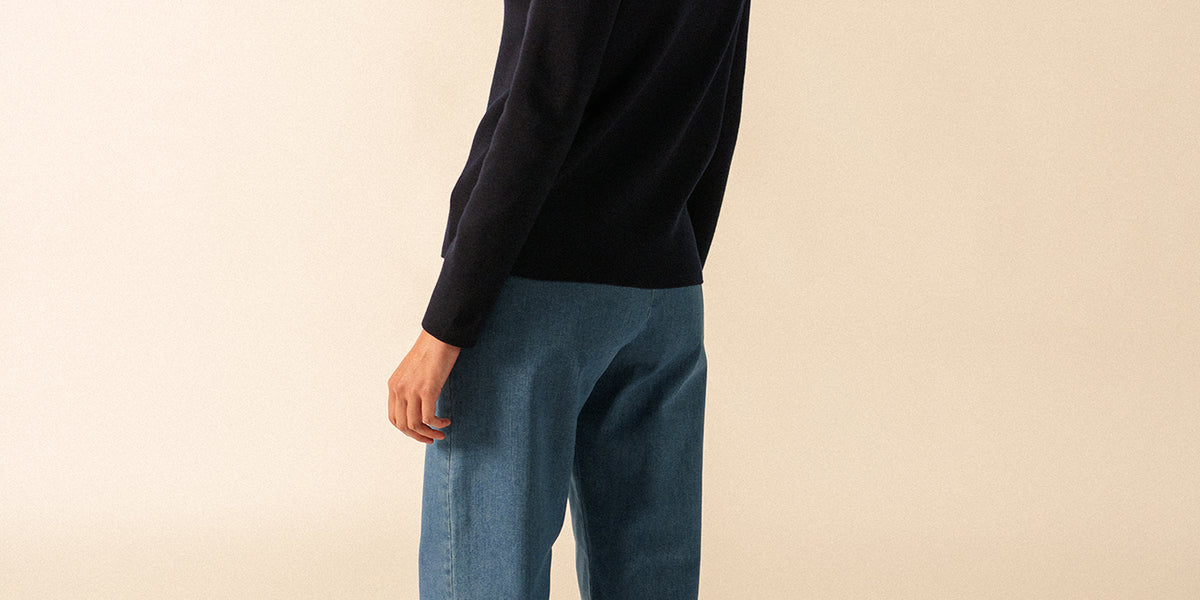 Pull Femme Saint-James En Laine Fine, Modèle Brehat Col V, Couleur Navy, Taille 40, Neuf Avec étiquettes