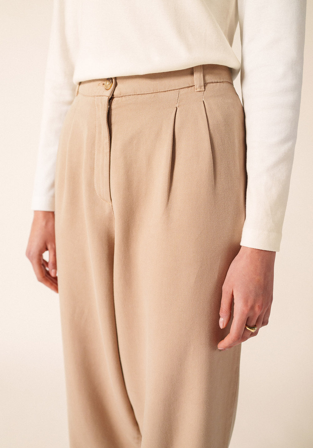 Pantalon Barrel (BEIGE FONCE)