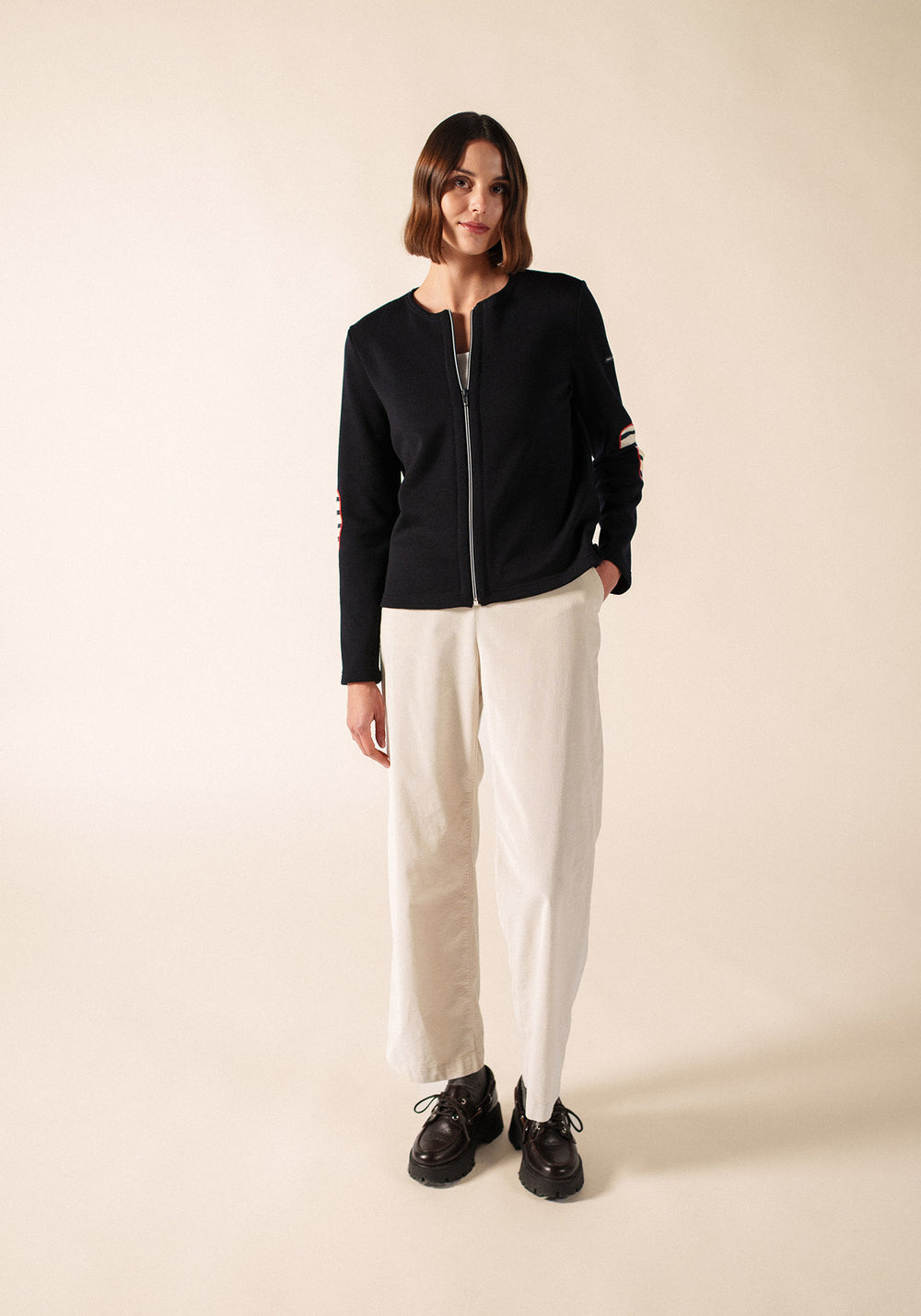 Gilet Vaujany (NAVY/ECRU/TULIPE)