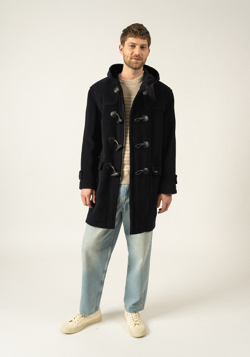 Duffle-coat Saturne - en drap de laine (NAVY)