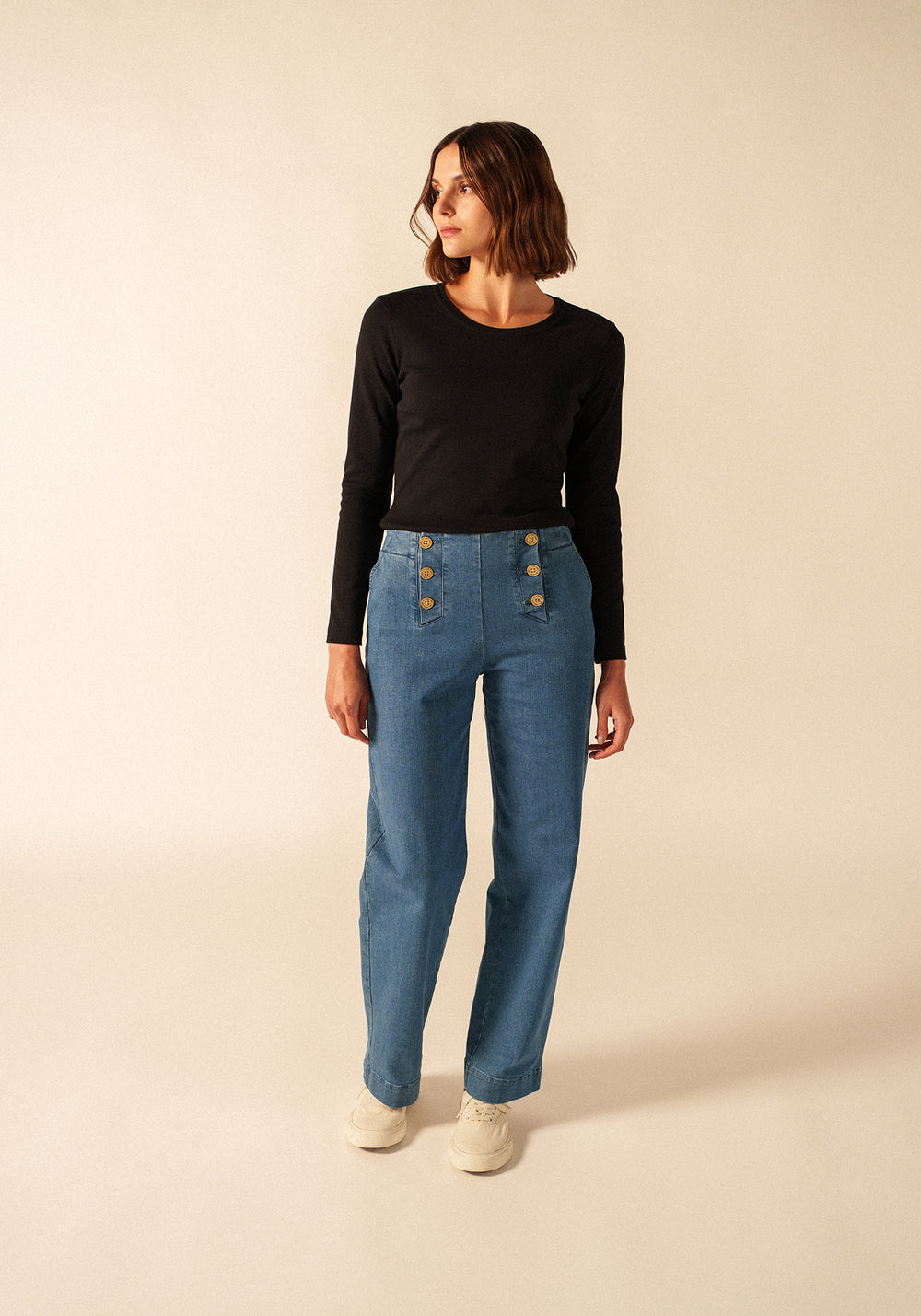 T-shirt Celina - en coton (NOIR)