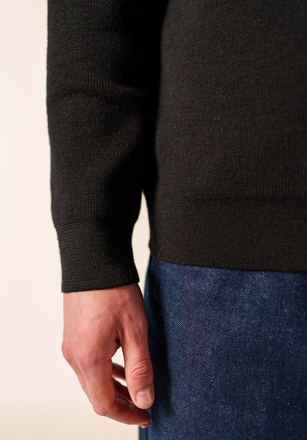 Pull marin Locronan - en laine (NOIR)