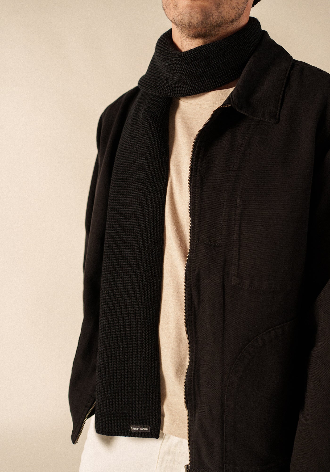 Echarpe Canoe - en laine (NOIR)