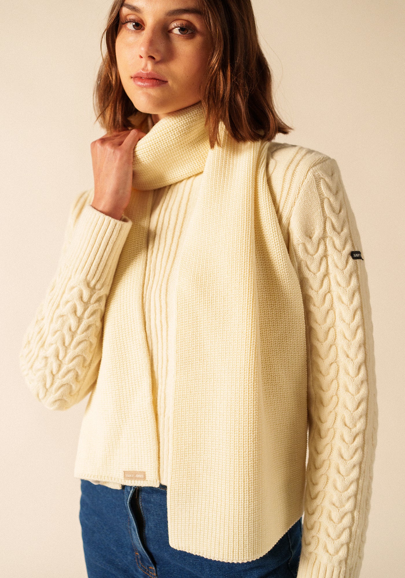 Echarpe Canoe - en laine (ECUME)