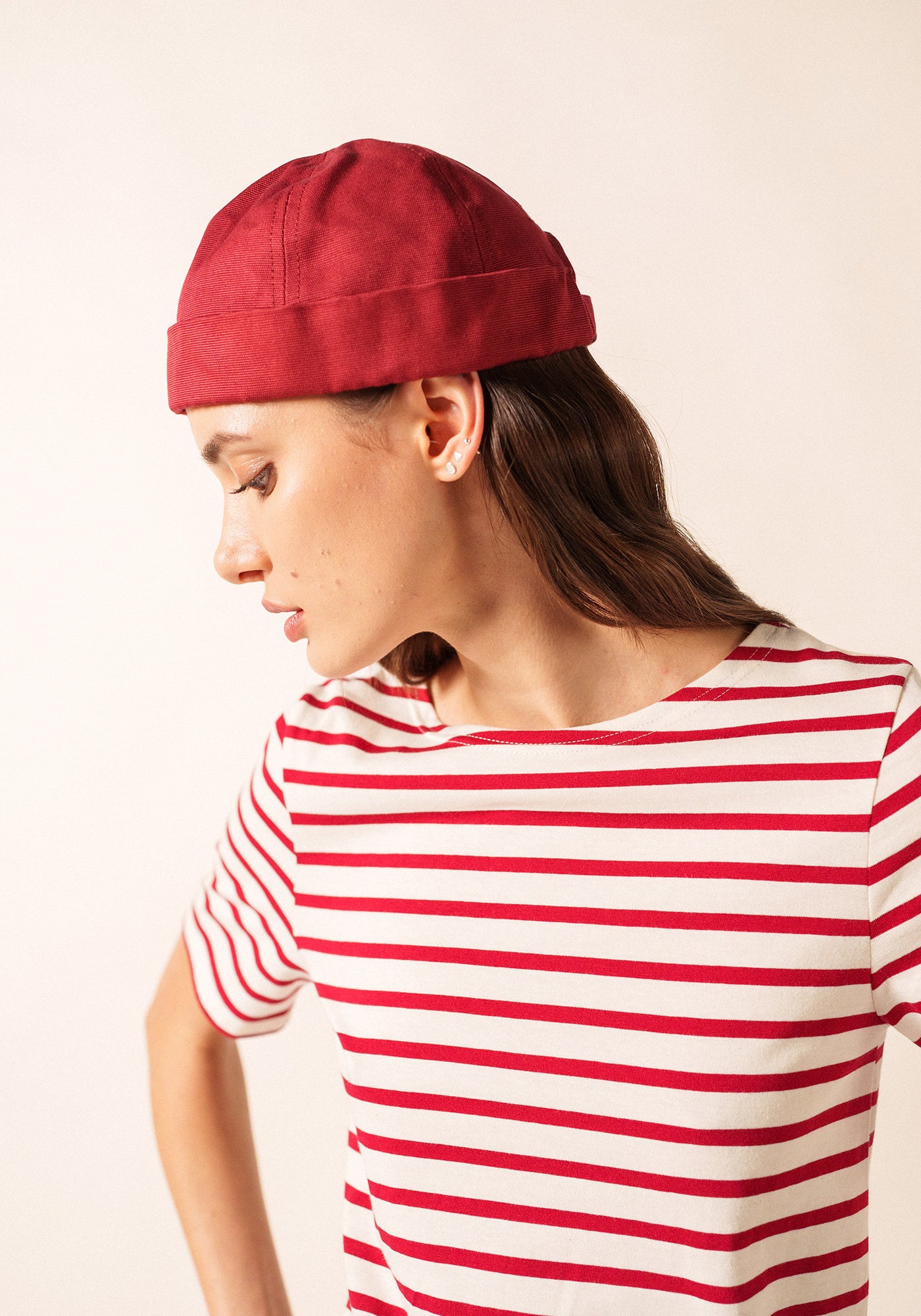 Bonnet marin Miki Canevas (BRIQUE)