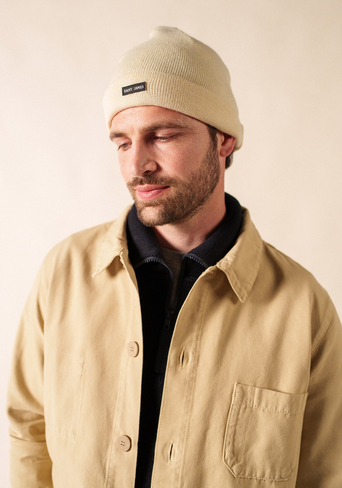 Bonnet de quart uni - en laine (ECRU)