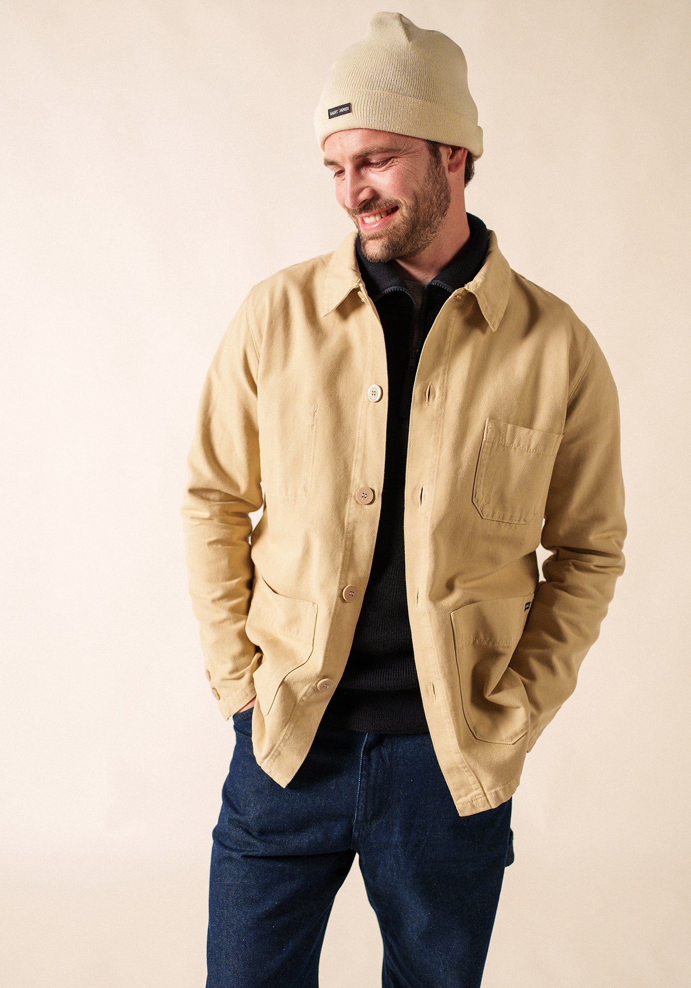 Bonnet de quart uni - en laine (ECRU)