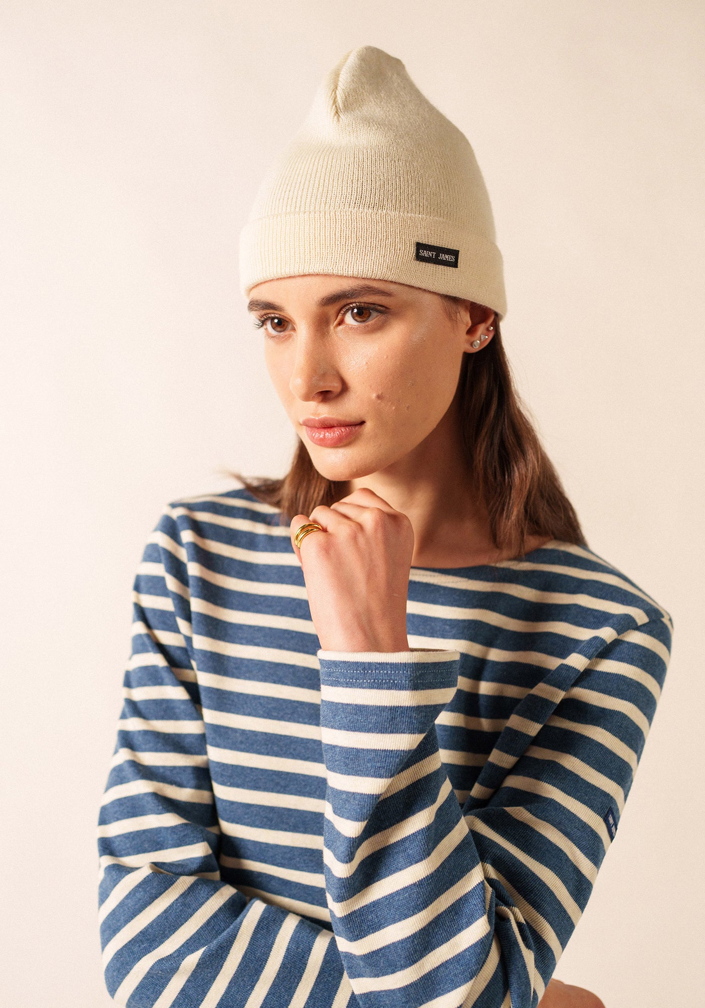 Bonnet de quart uni - en laine (ECRU)