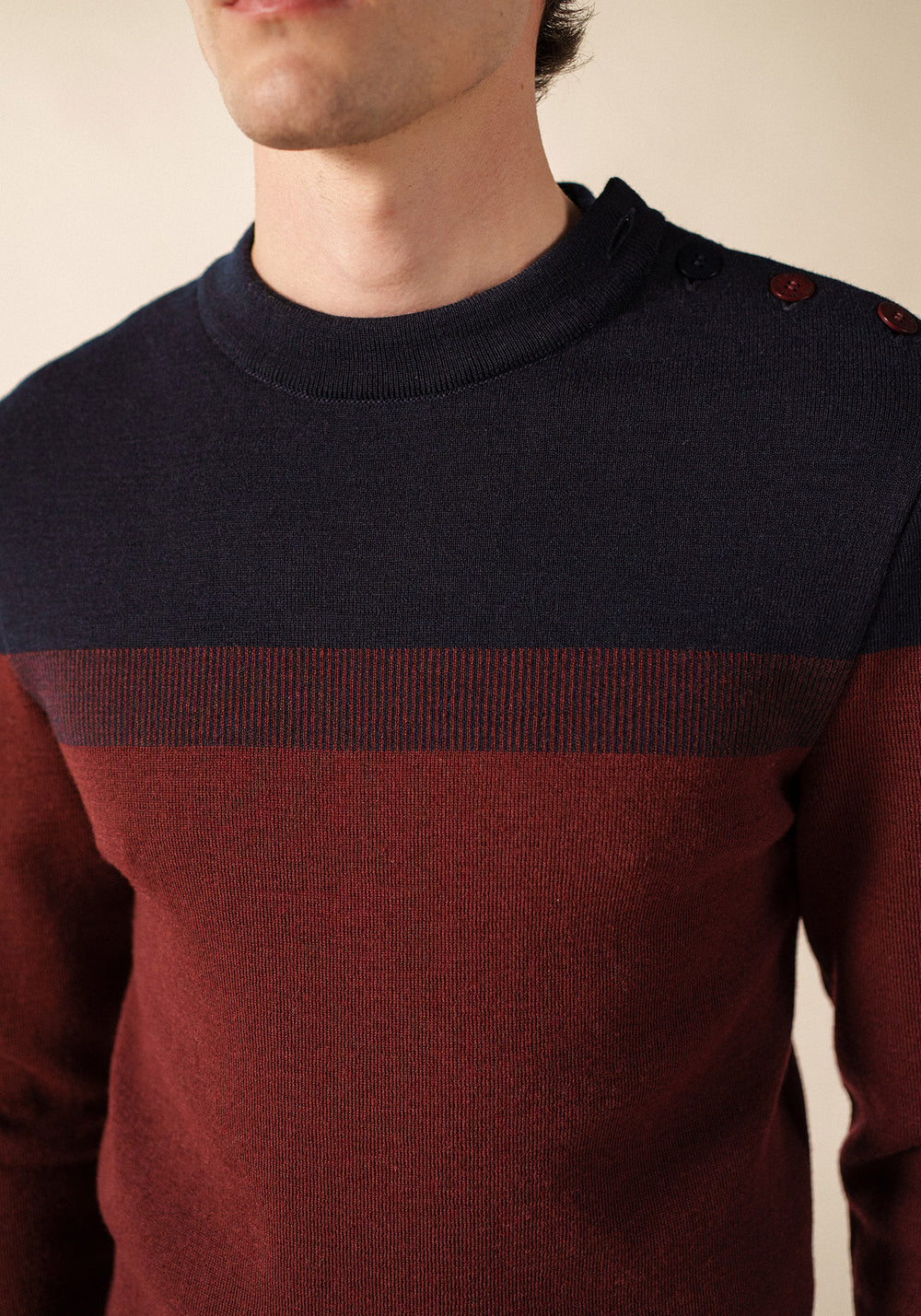 Pull marin Bretagne (TWEED/MARINE)