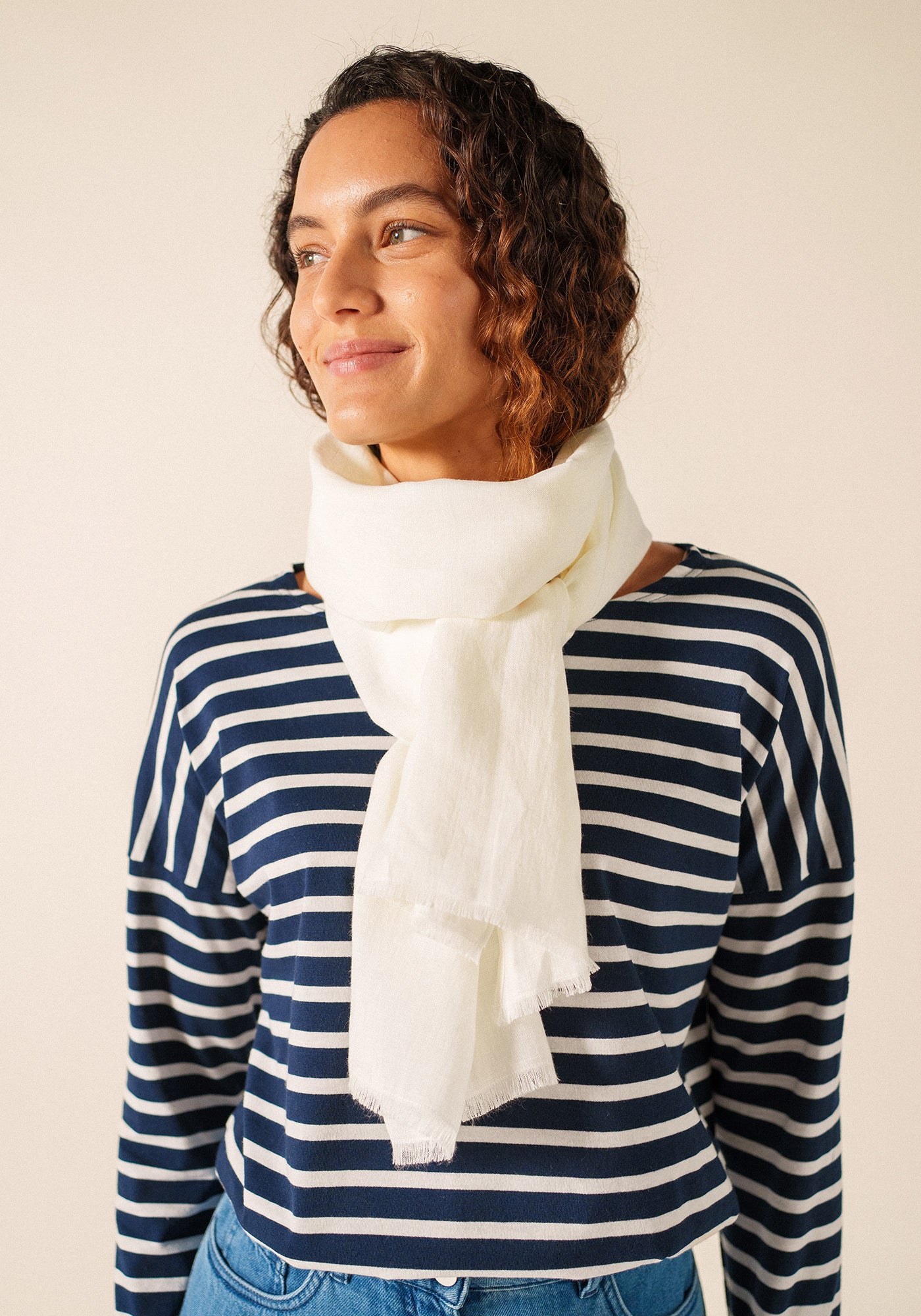 Foulard en lin (BLANC)