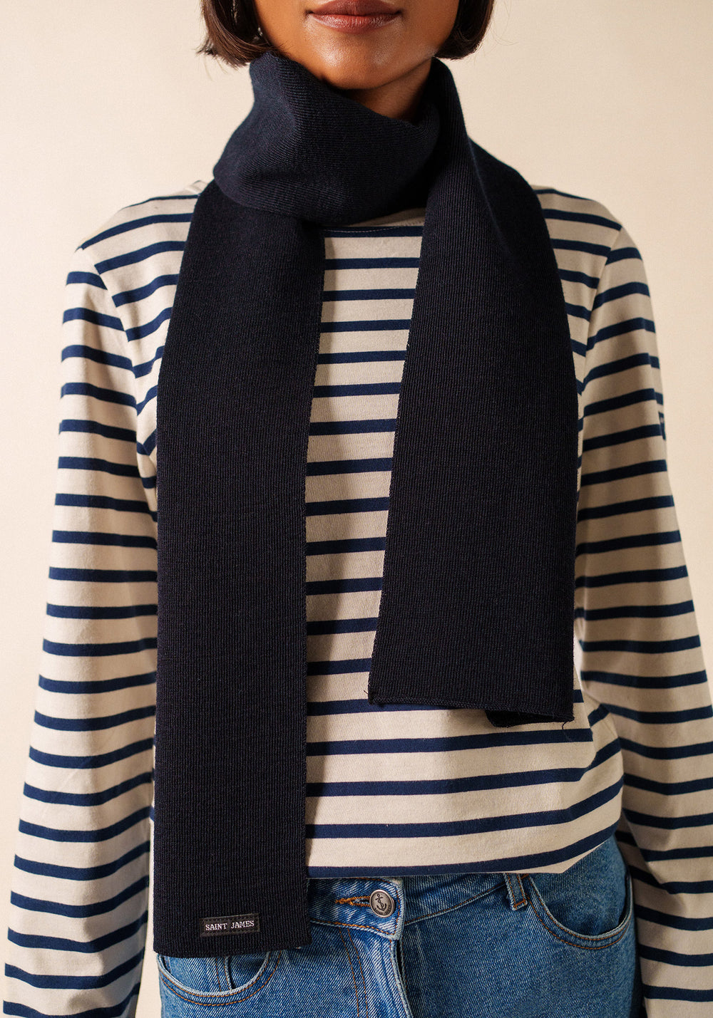 Echarpe unie Scarf - en laine (NAVY)