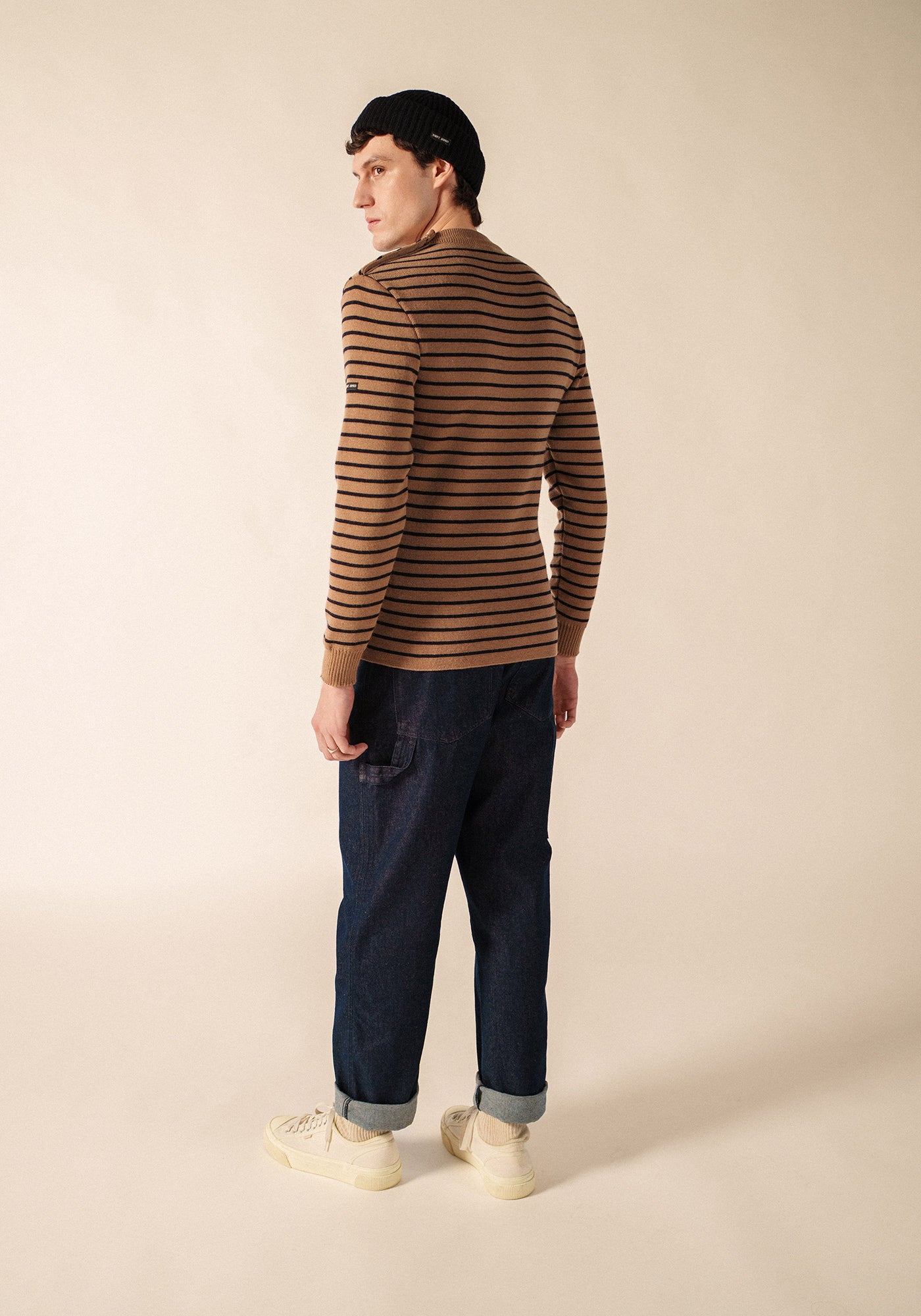 Pull marin Matelot (BEIGE FONCE/MARINE)