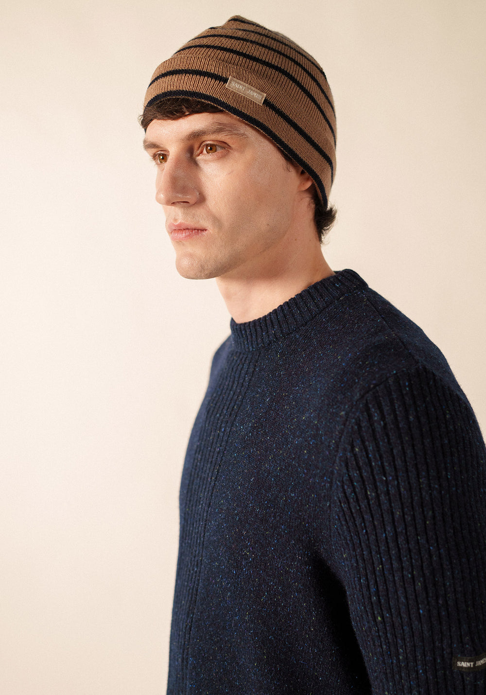 Bonnet de quart (BEIGE FONCE/MARINE)