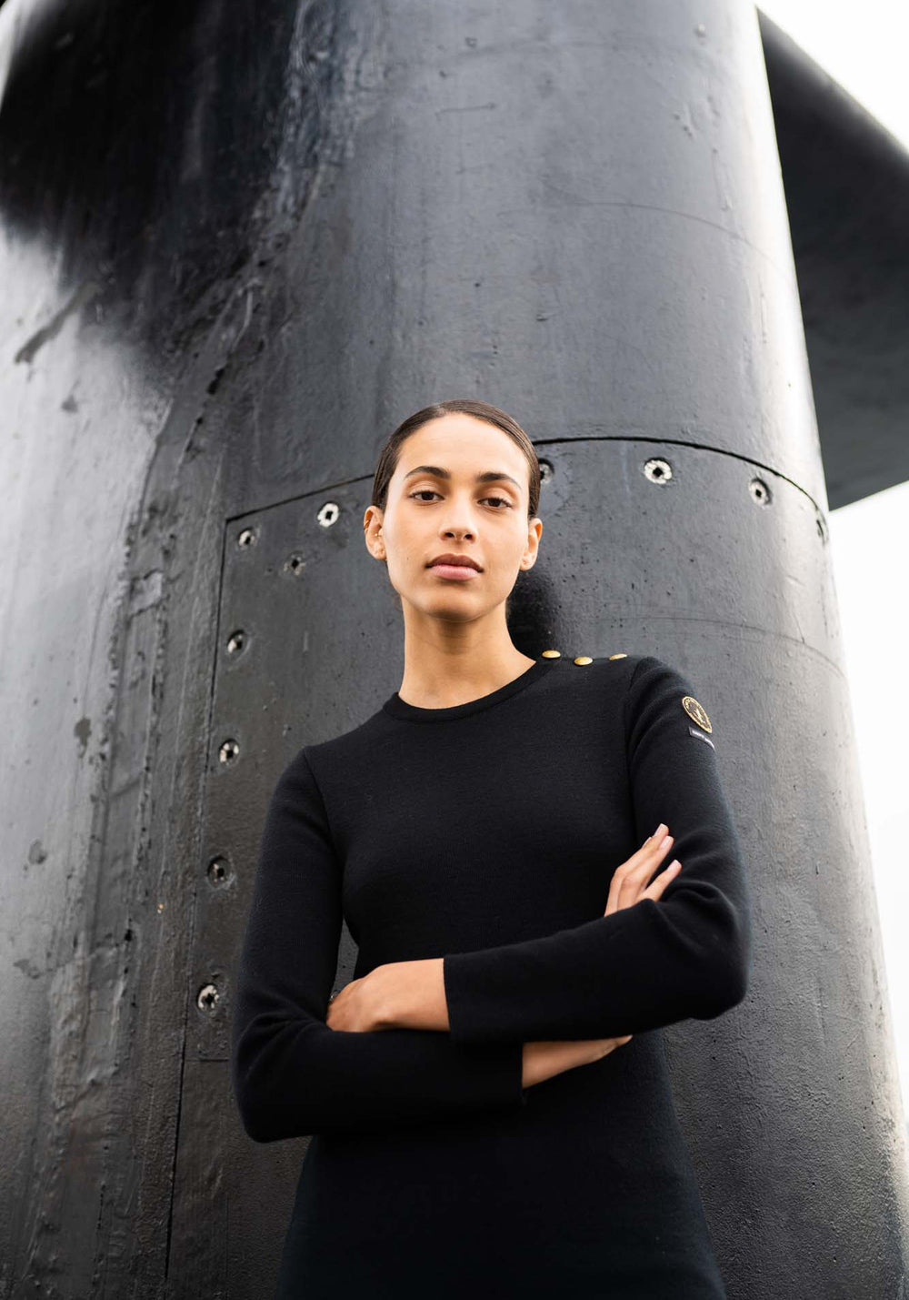 Pull marin Astrolabe x Marine nationale (NOIR)