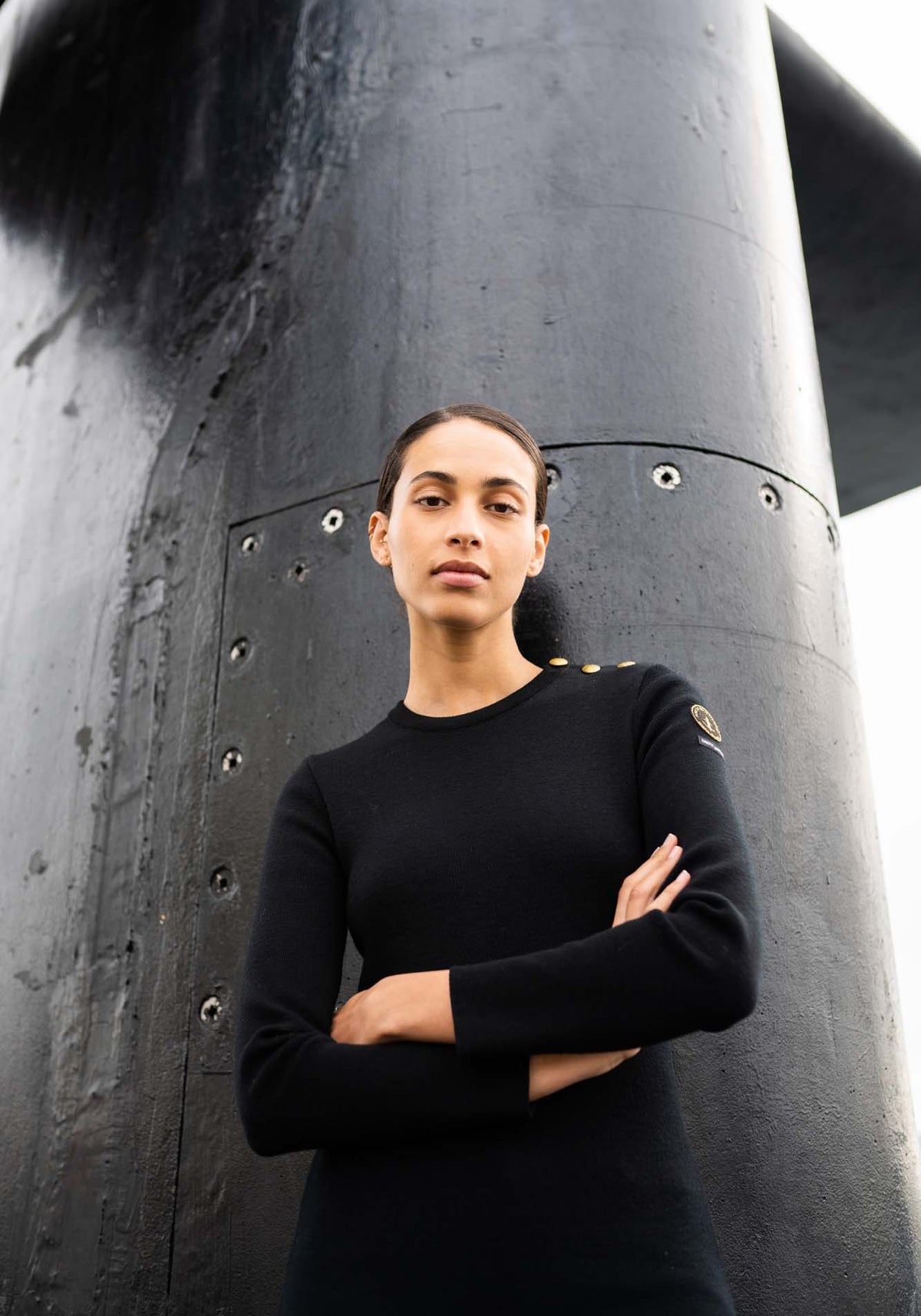 Pull marin Astrolabe x Marine nationale (NOIR)