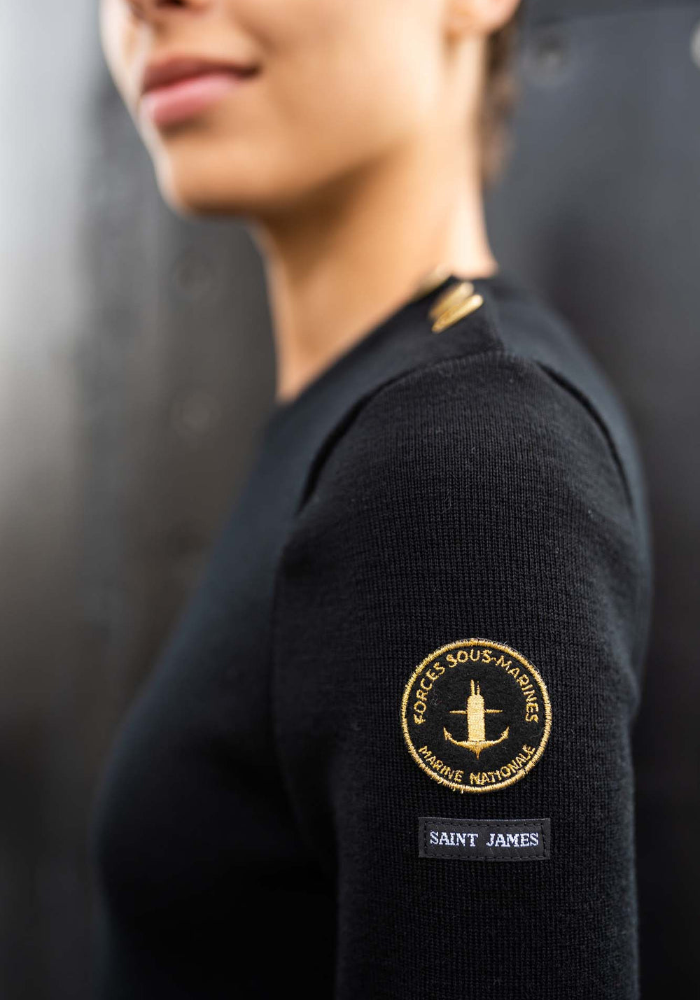 Pull marin Astrolabe x Marine nationale (NOIR)