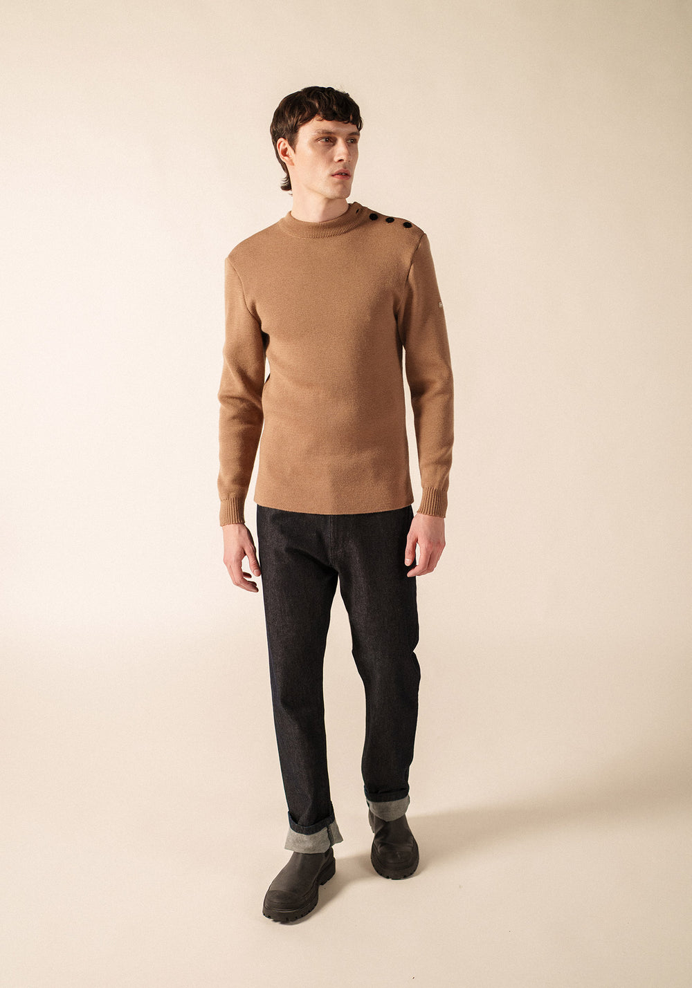 Pull marin Matelot (BEIGE FONCE)