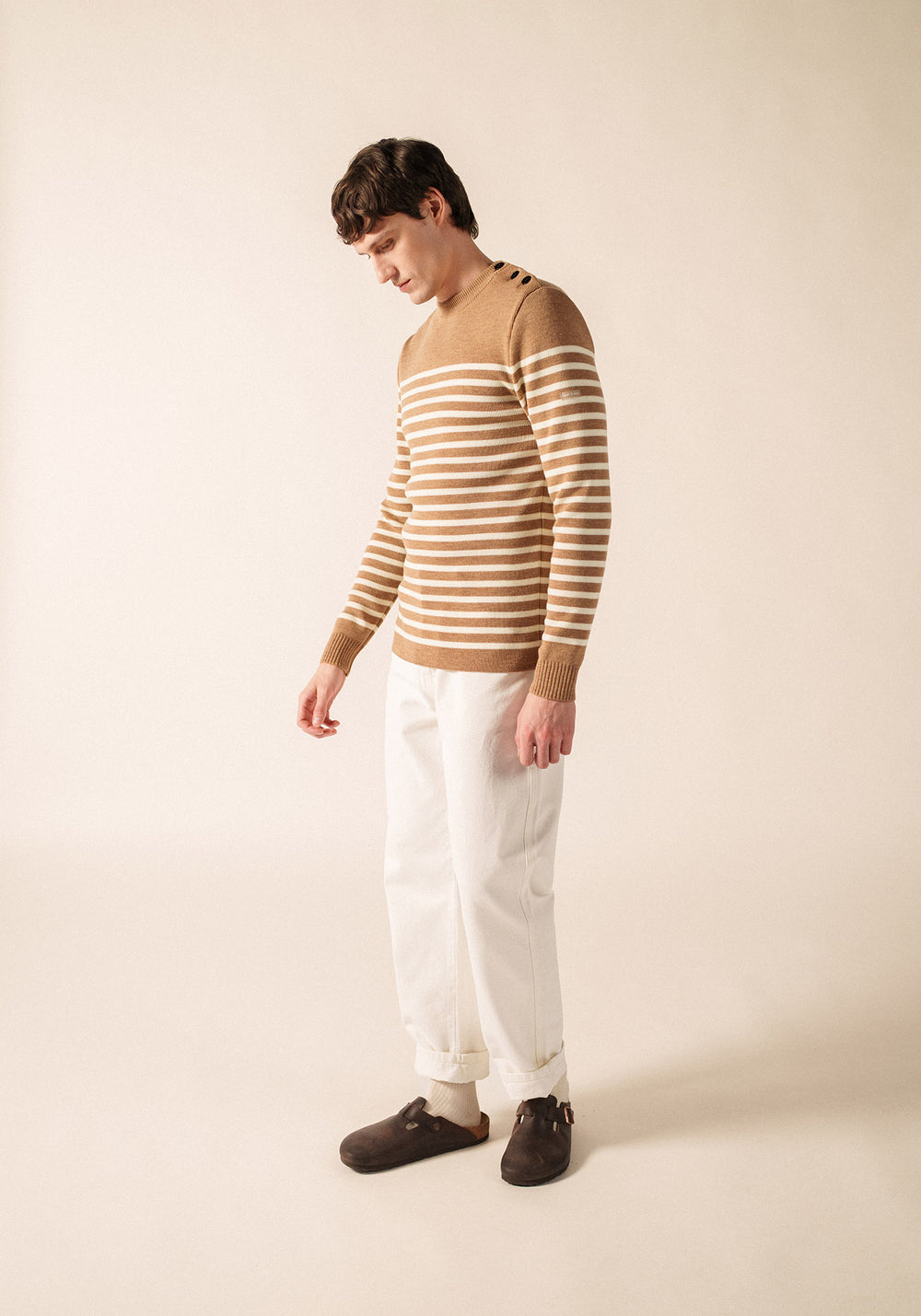 Pull marin Rochefort (BEIGE FONCE/ECUME)