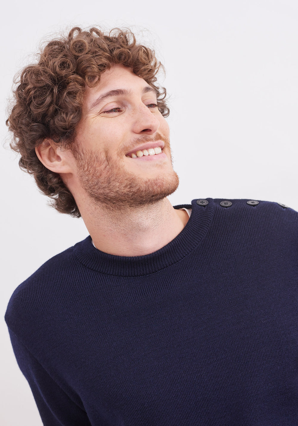 Pull marin uni Marinier - coupe confort (MARINE)